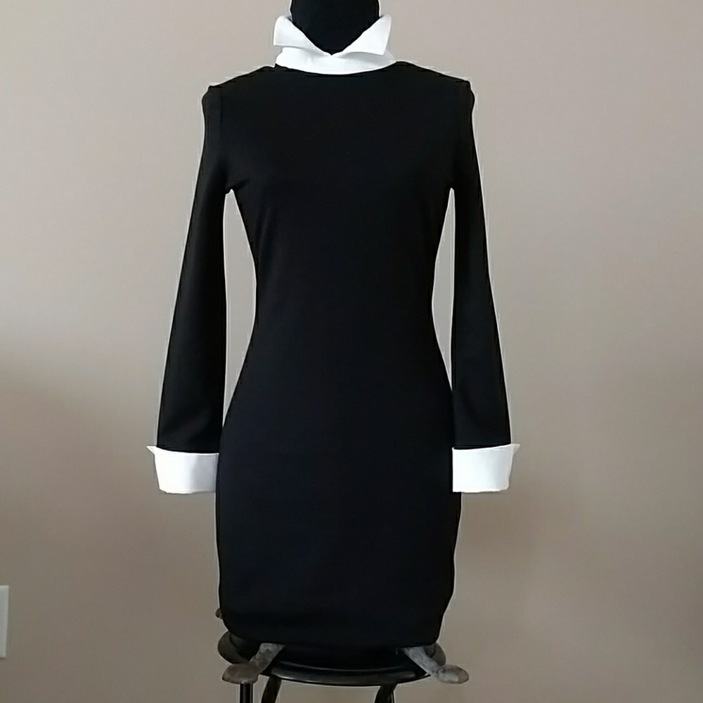 Very stylish black & white office dress by VENUS